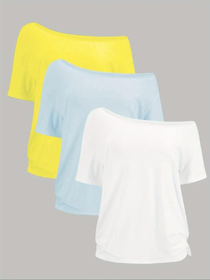 3-Pack – Women's Casual Short Sleeve Tops