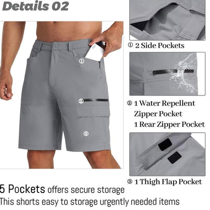 Men's Quick-Dry Cargo Shorts – 5 Pockets Outdoor & Work