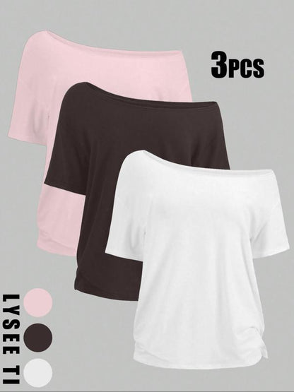 3-Pack – Women's Casual Short Sleeve Tops