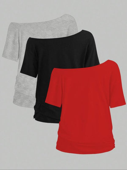 3-Pack – Women's Casual Short Sleeve Tops