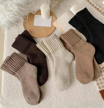 Women's Solid Mid-calf Socks (5pcs)
